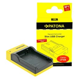 Patona Slim USB incarcator cu USB-C input pentru Canon LP-E8, LPE8, EOS 550D, 600D, 650D, 700D