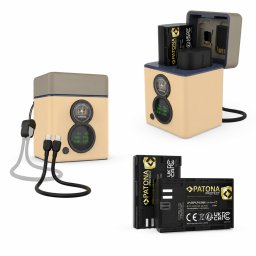 PATONA Protect Retro Dual Charger Box Kit cu 2× Acumulatori Canon LP-E6/NH/P 2600mAh - 4153