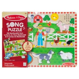 Puzzle din lemn cu sunete Melissa & Doug Spin Master - Animale de la Ferma si Fermier 2 Ani+