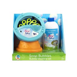 Set baloane de sapun Fru Blu - Bubble machine, cu solutie baloane 400 ml, Varsta 3+, Multicolor