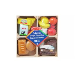 Set de joaca Melissa & Doug Sturdy Wooden Food Set, 2 Ani+, Multicolor