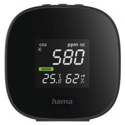 Dispozitiv Hama de masurare a calitatii aerului Safe CO2, temperatura, umiditate ambientala, Negru