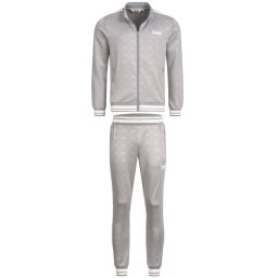 LONSDALE Costum de trening 'Ashwell' gri amestecat / alb