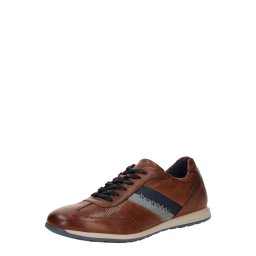bugatti Pantofi cu șireturi bleumarin / maro caramel / gri