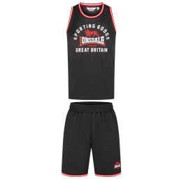 LONSDALE Costum de trening 'Pewsey' roșu intens / negru / alb