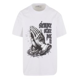 MJ Gonzales Tricou 'Pray for you' negru / alb