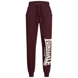 LONSDALE Pantaloni roșu vin / alb