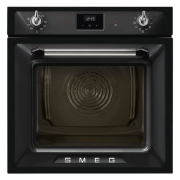 Cuptor incorporabil Smeg SOP6900TN, 3000 W, 68 l, clasa A, 9 functii si 5 niveluri de gatit, Autocuratare, Timer, 30-280°C, Negru