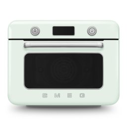 Mini-cuptor cu functie combinata de gatit cu abur Smeg COF01PGEU, 1800 W, 10 functii, Ecran LCD, 40-230°C, Verde pastel