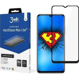 Folie de protecție Poco M3 3mk HardGlass Max Lite, Ramă neagră Xiaomi STICLĂ
