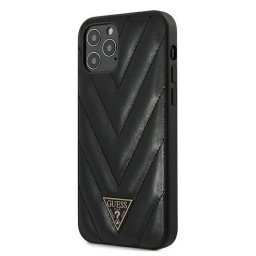 Husa Guess GUHCP12LPUVQTMLBK iPhone 12 Pro Max 6.7" black/black hardcase V-Quilted Collection
