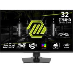Monitor Gaming MSI MAG 322URDF E16, 31.5” Dual Mode, UHD/FHD, 0.5ms, 160Hz/320Hz, Negru