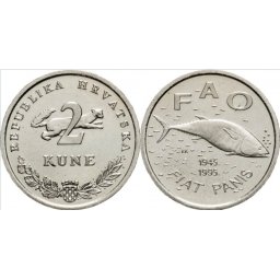 Croatia 1995 - 2 kuna, circulata - FAO