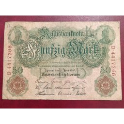 Germania 1910 - 50 mark, circulata
