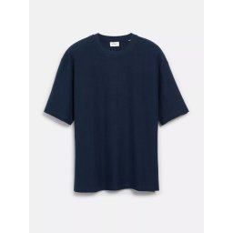 s.Oliver Tricou barbati, la baza gatului, din bumbac, Relaxed Fit, Bleumarin inchis (SELECTATI MARIMEA: L)