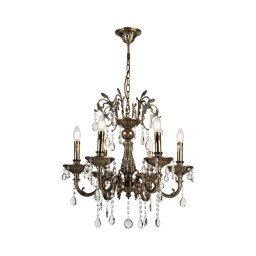 Lustră de cristal pe lanț BRILAGI CLASSIC 6xE14/60W/230V alamă