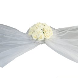 Decor masina pentru nunta cu trandafiri ivory din spuma - ILIF307030