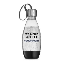 Sticlă pentru carbonatare Sodastream My Only Bottle, 0,5 l, fără BPA, compatibilă cu Spirit, Jet, Fizzi, Genesis, One Touch, Play, Power și Source, negru