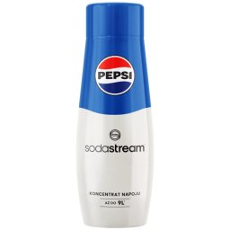 Sirop concentrat SodaStream Pepsi, 440 ml, până la 9 l, fără alergeni și OMG, alb/albastru