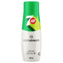 Sirop concentrat SodaStream 7 Up, 440 ml, până la 9 l, fără alergeni și OMG, alb/verde