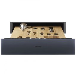 Sertar cu accesorii pentru vin Smeg Linea CPS115G, 13 piese, 59,7 x 1,35 cm, Sistem de deschidere Push, Gri