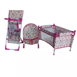 Set de mobilier de joacă 3 în 1 pentru păpuși