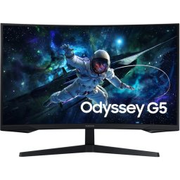 Monitor Gaming LED Curbat SAMSUNG Odyssey G55C LS27CG552EUXEN, 27" QHD VA, 165 Hz, 1 ms, Black