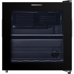Racitor de bauturi HBC-M44BKE, 44L, clasa E, 1 raft din sticla, control mecanic cu termostat ajustabil, negru