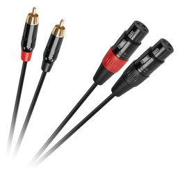 Cabluri audio Cablu stereo XLR 3pin mama - 2x RCA tata 1m fire 2x18/0.10mm OFC +PVC +impletitura 32/0.10mm OFC KPO2930 CABLETECH