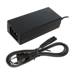Kit sursa de alimentare 12V, 5A, cu cablu si stecher pentru priza - MW Power POSC12500D-C8-KIT