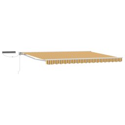 Marchiza electrica retractabila semi-casetata 5x3 m, galben gri
