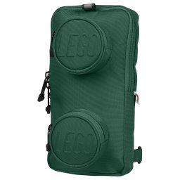 Geanta sling LEGO Signature Brick 1x2, verde închis, 2,5 L
