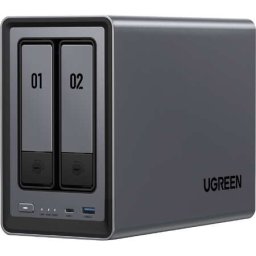 NAS UGREEN DXP2800 25369, procesor Intel N100, stocare 76TB, Black