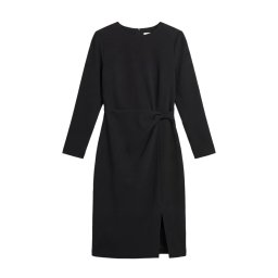CALVIN KLEIN Rochie Scuba Crepe 3/4 Slv Twist LV044H004G UB1 black