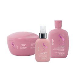 Set Alfaparf Semi di Lino Moisture – Sampon nutritiv 250 ml + Masca nutritiva 200 ml + Fluid de descurcare 125 ml