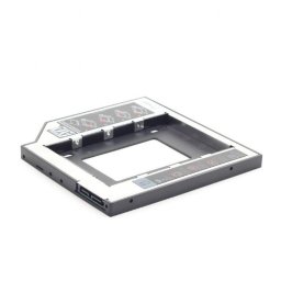 HDD Rack RACK intern tip caddy 12.7mm, pt. HDD/ SSD, GEMBIRD, 5.25" la 2.5", interfata S-ATA, interfata PC: S-ATA, negru, metal, "MF-95-02