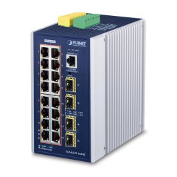 Switch PLANET IGS-6325-16P4S network switch Managed L3 Gigabit Ethernet (10/100/1000) Power over Ethernet (PoE) Aluminium, Blue