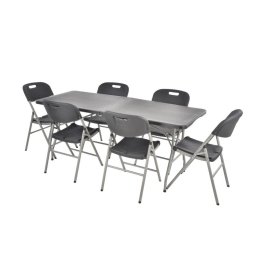 Set mobilier de gradina (1+6) Negru