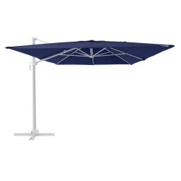 Umbrela terasa, otel/poliester, 286 x 286 cm, H 264 cm, albastru