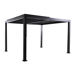 Pergola, aluminiu, 358 x 313 cm, H 229 cm, gri antracit