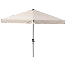 Umbrela terasa, otel/poliester, 296 x 296 cm, H 247 cm, taupe