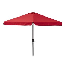 Umbrela terasa, aluminiu/poliester, Ø 296 cm, H 247 cm, rosie