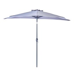 Umbrela terasa, aluminiu/poliester, 268 x 135 cm, H 235 cm, gri deschis