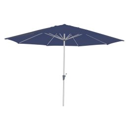 Umbrela terasa, aluminiu/poliester, Ø 394 cm, H 285 cm, albastru