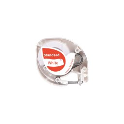 Etichete AIMO compatibile DYMO LetraTag, 12 mm, rosu pe alb, pentru marcaje importante si identificare rapida, Q5232
