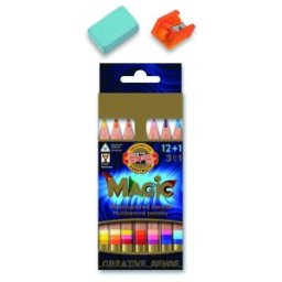 Set 12 Creioane Triunghiulare Natur Magic Jumbo