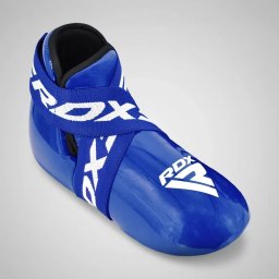 Protecții Picioare Kickboxing RDX T1 Aprobate WAKO - Albastru, M
