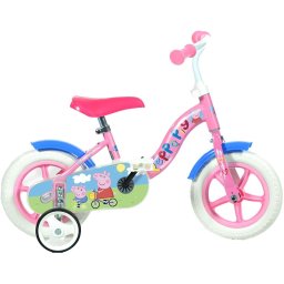 Bicicleta pentru copii 10 inch Peppa Pig, cu roti ajutatoare