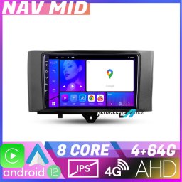 Navigatie Android Smart ForTwo 2010-2015, 4GB RAM, 64GB, CarPlay, 720P