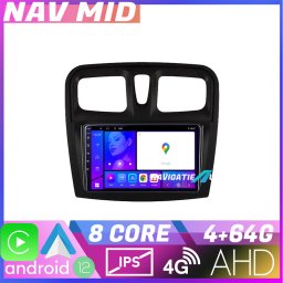 Navigatie Android Dacia Sandero 2012-2020, 4GB RAM, 64GB, CarPlay